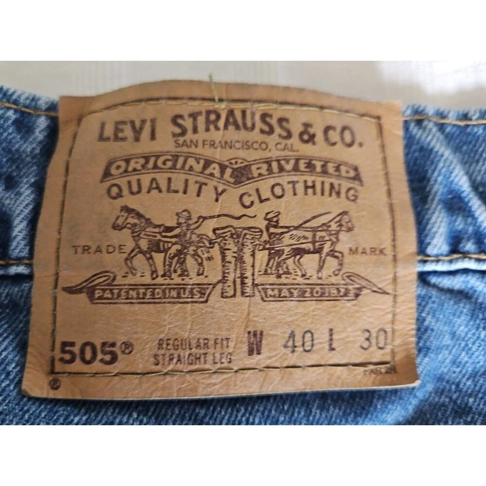 NOS Vintage Levi’s Orange Tab 505 Jeans 40x30 Made In USA Regular Straight Fit